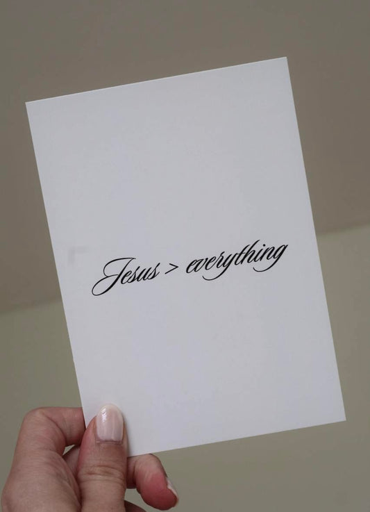 Jesus > everything Karte