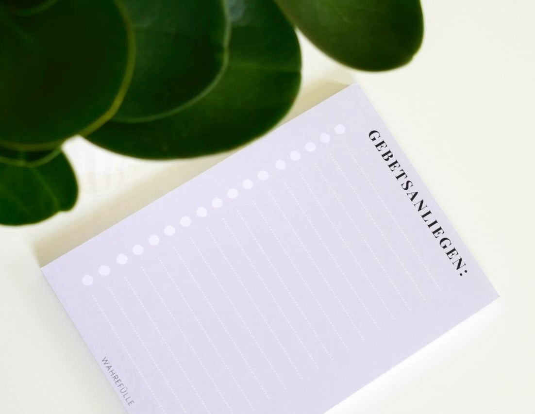 Gebetsanliegen Block