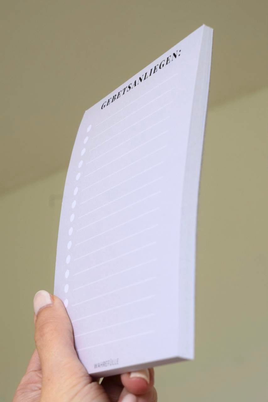 Gebetsanliegen Block